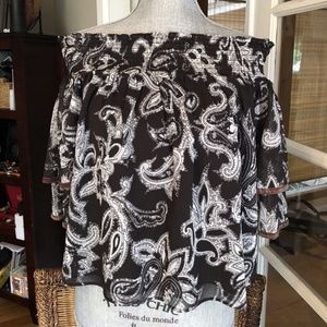Ann Taylor LOFT - Shoulder Sitting Paisley Top